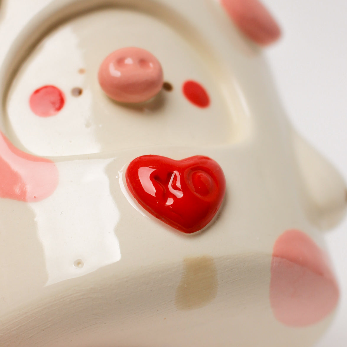 PINK COW POT (seconds sale - not foodsafe)