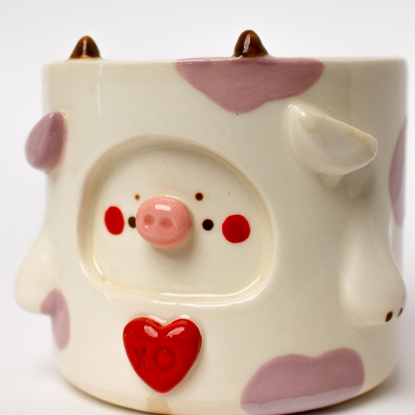 LILAC COW POT (seconds sale - not foodsafe)