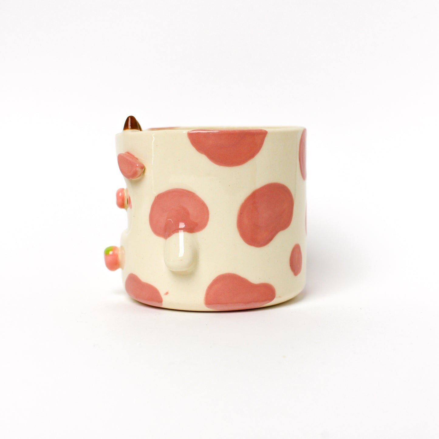 CORAL COW POT (seconds sale - not foodsafe)