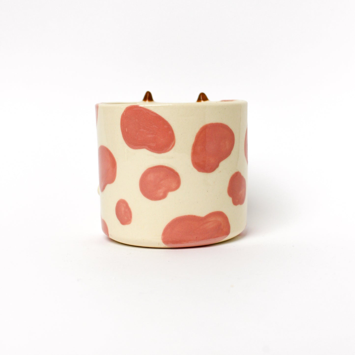CORAL COW POT (seconds sale - not foodsafe)