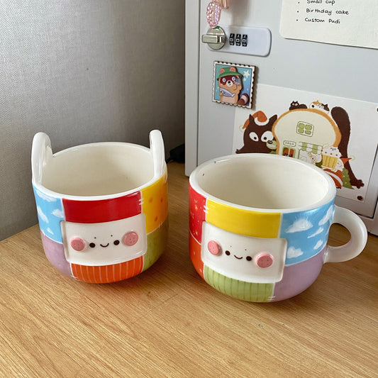 (reserved) RAINBOW VASE AND MUG DUO