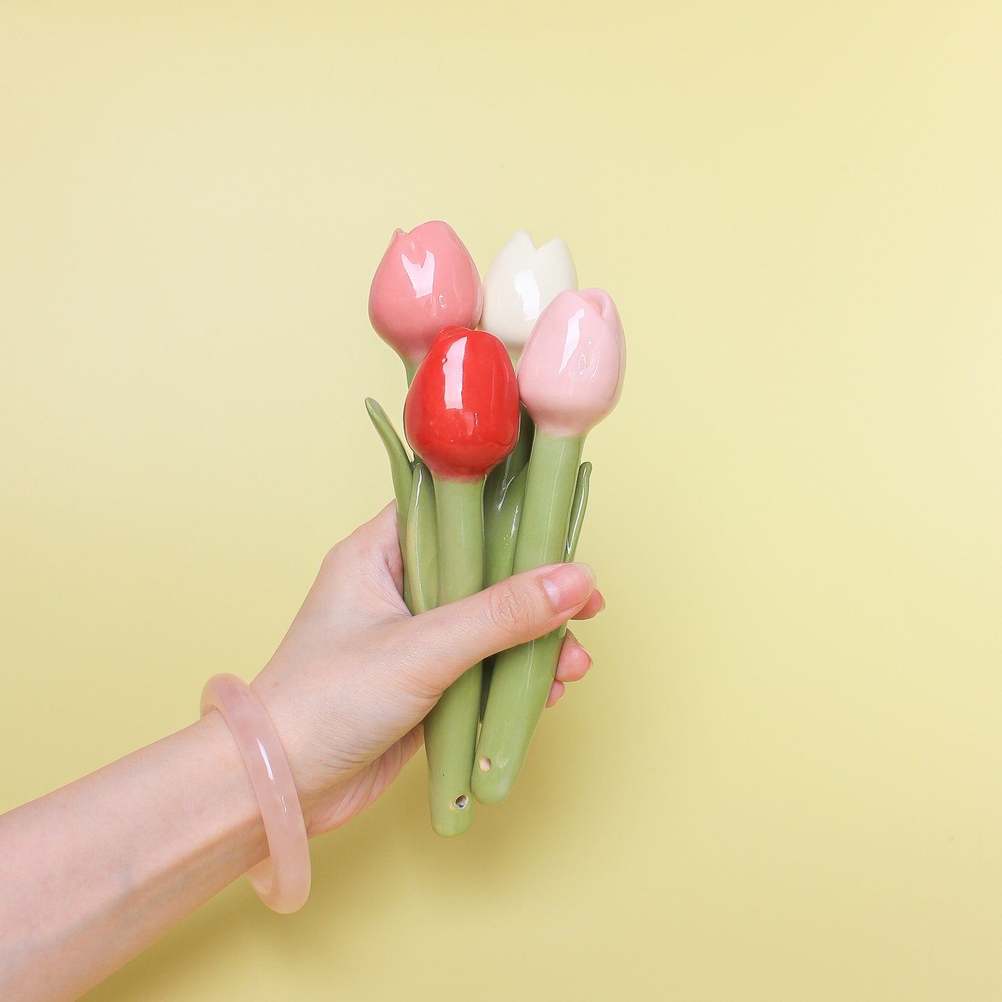 RED CERAMIC TULIP - sold individually