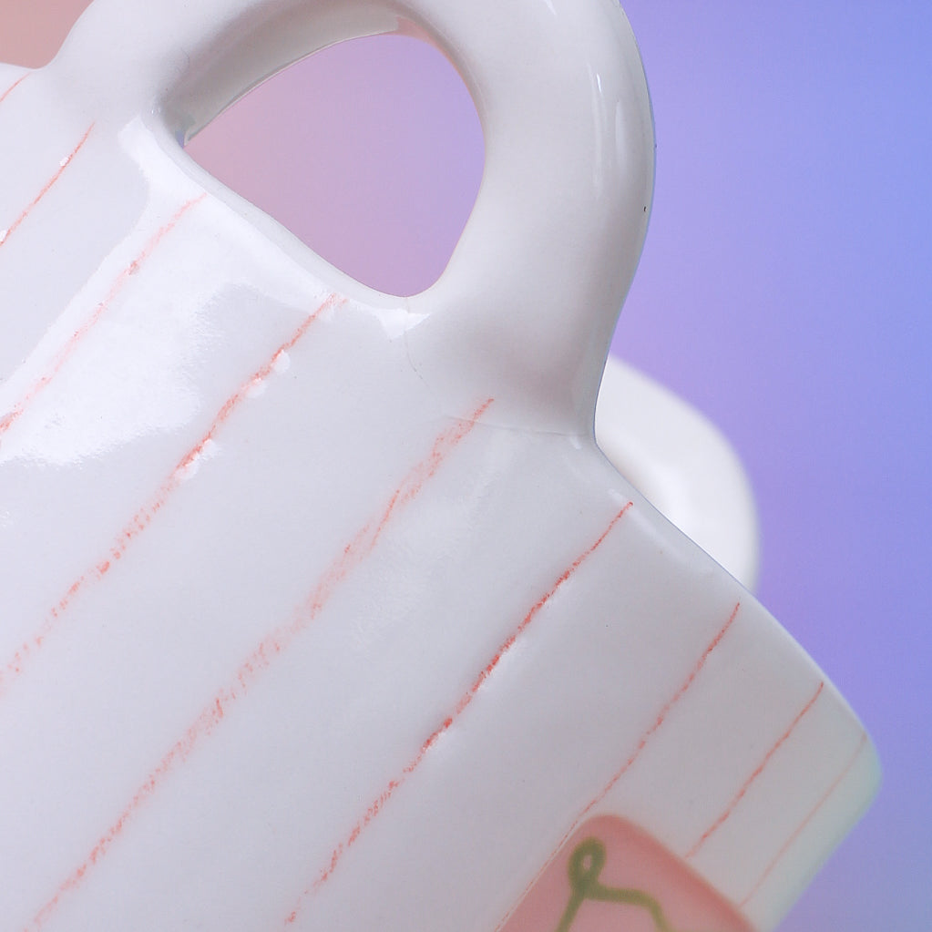 PINK STRIPE FLOWER VASE (seconds)