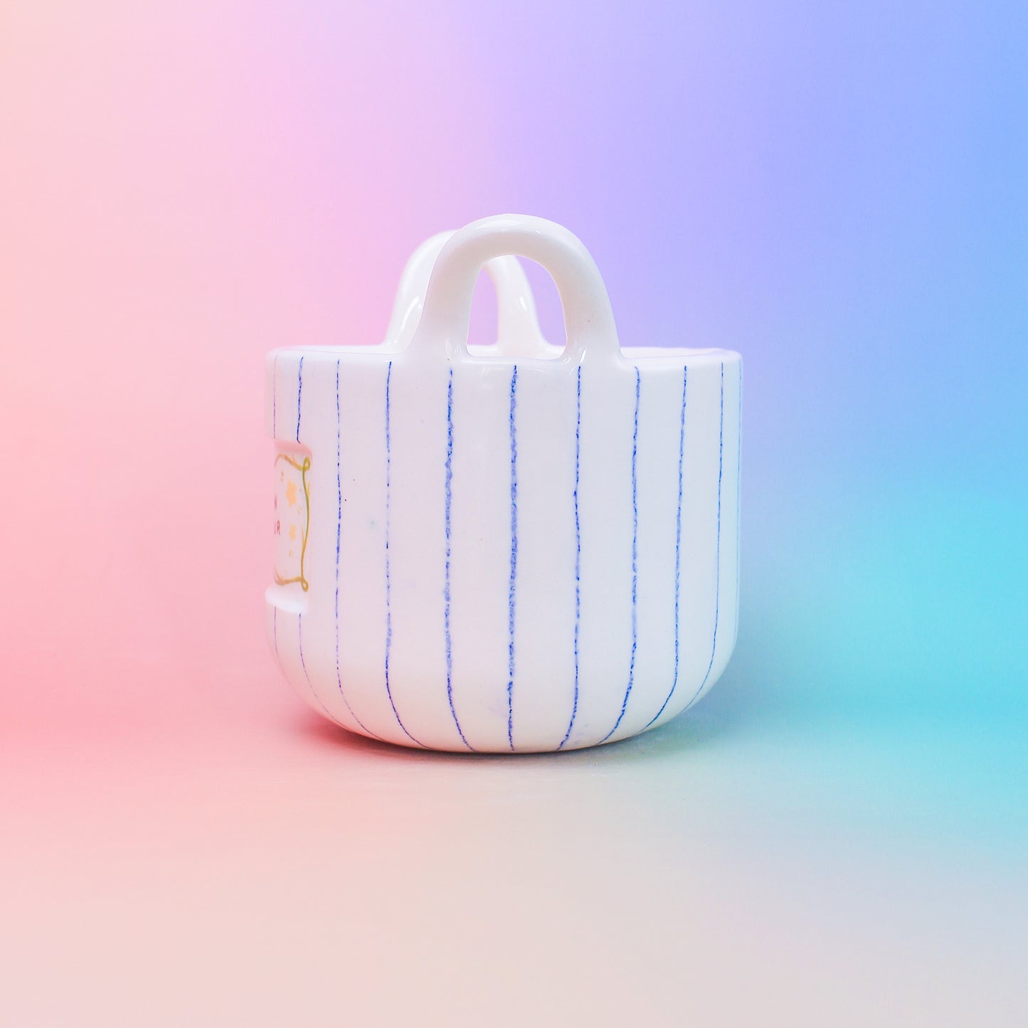 BLUE STRIPE FLOWER VASE