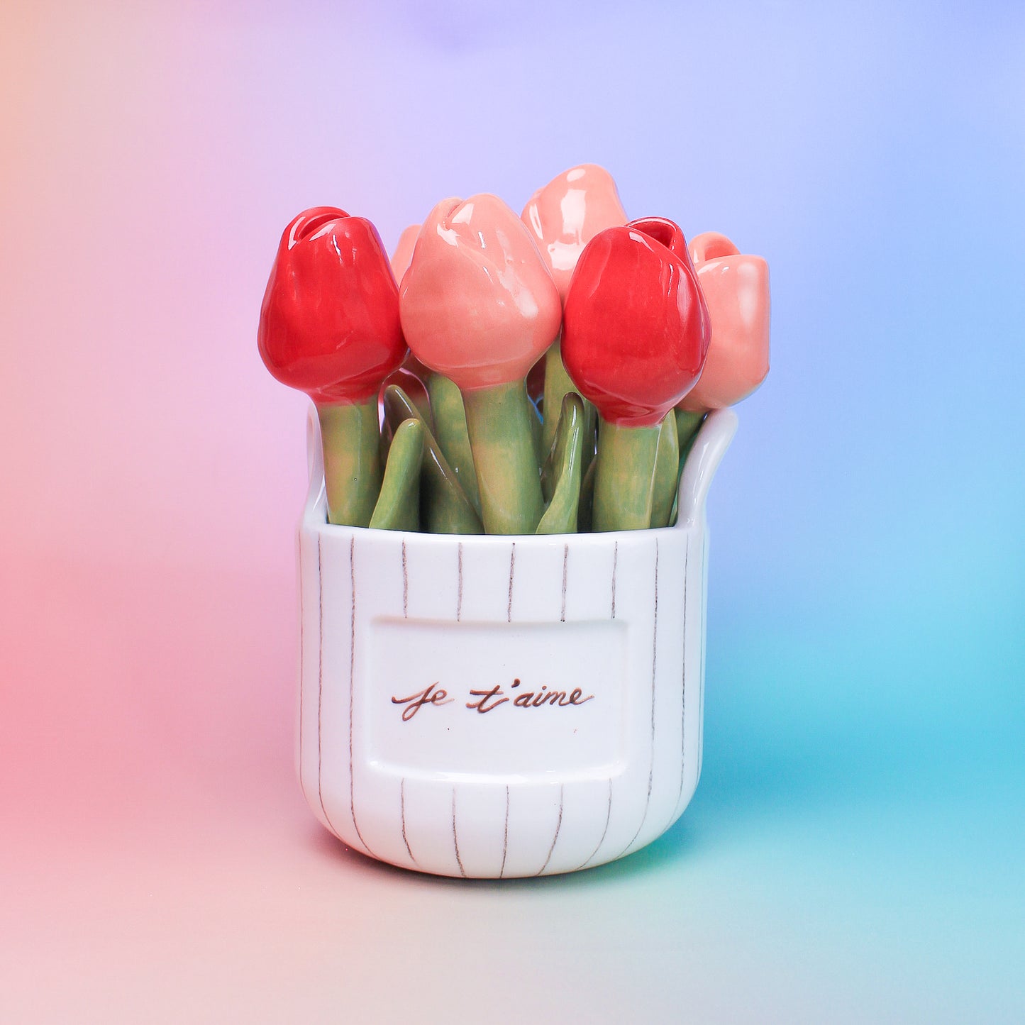 BLACK STRIPE FLOWER VASE