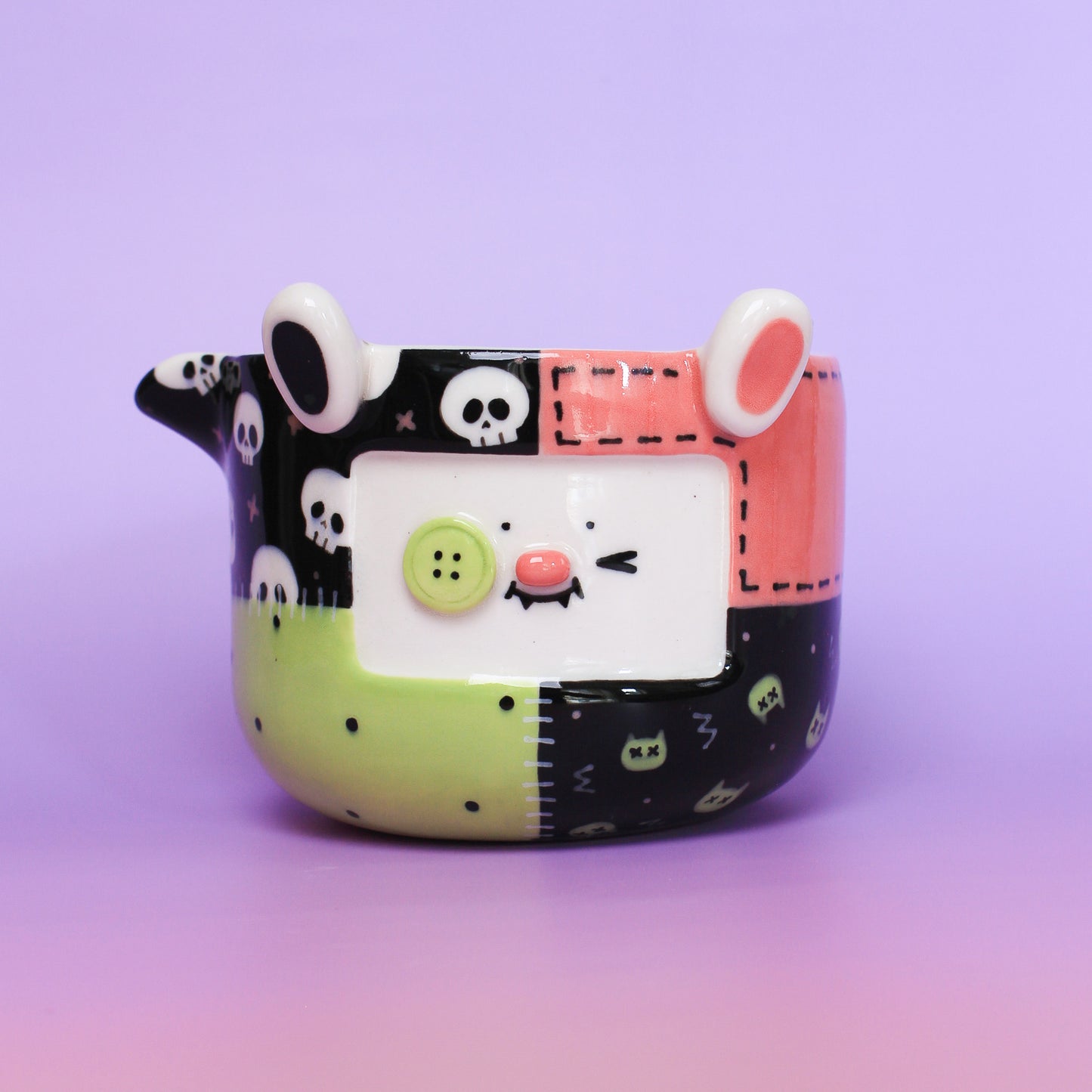 halloween stitched matcha bowl #1