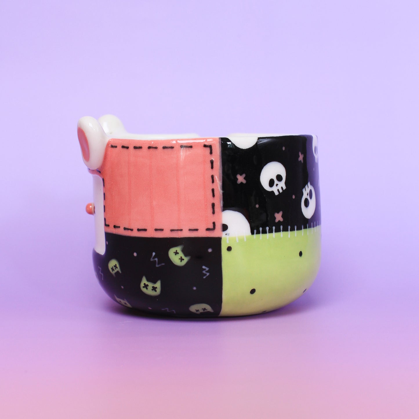 halloween stitched matcha bowl #1