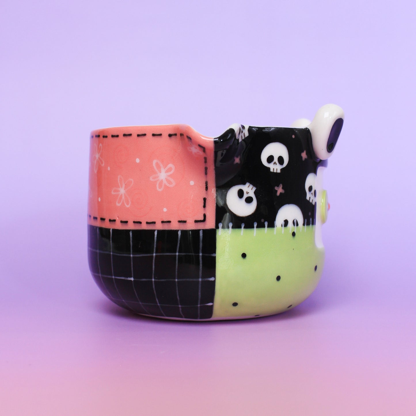 halloween stitched matcha bowl #1