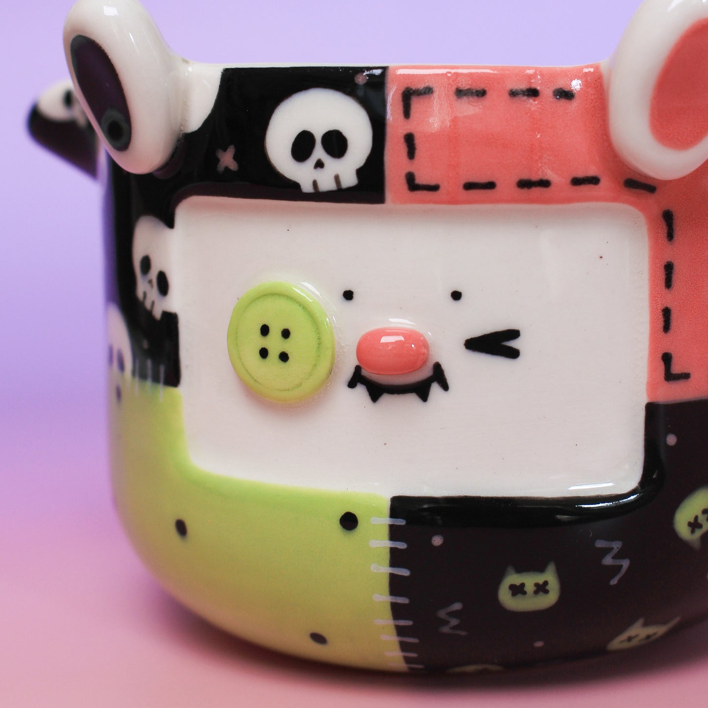 halloween stitched matcha bowl #1