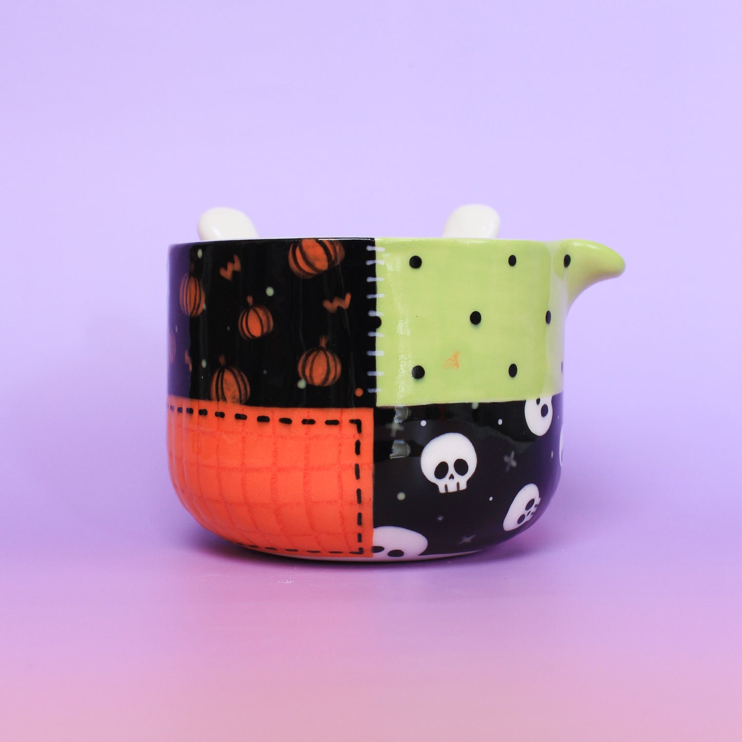 halloween stitched matcha bowl #3