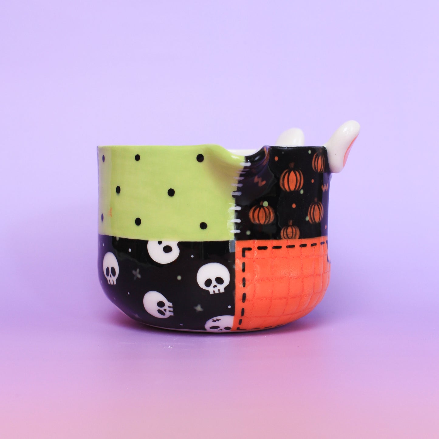 halloween stitched matcha bowl #3