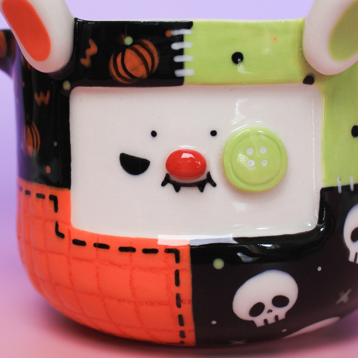 halloween stitched matcha bowl #3