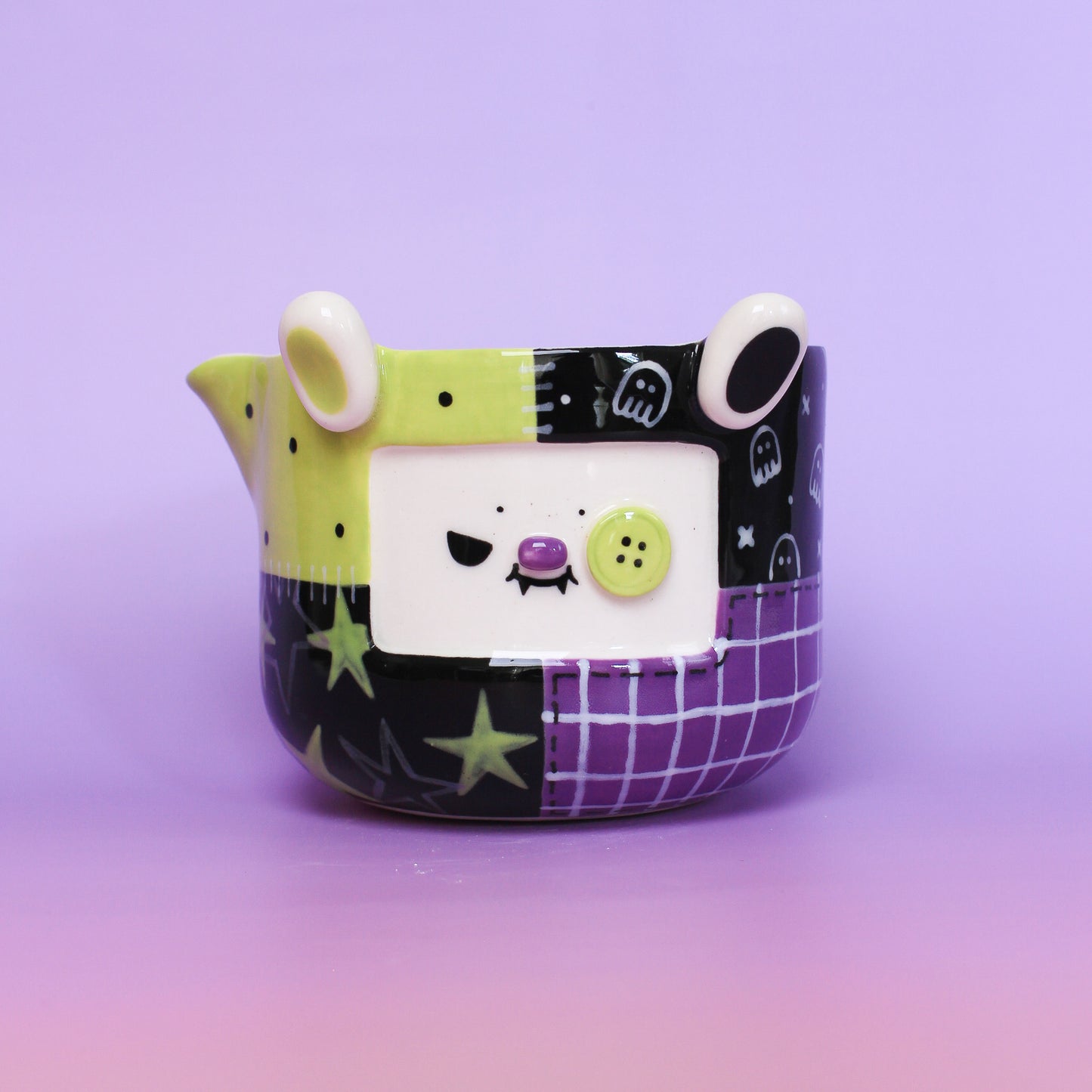 halloween stitched matcha bowl #4