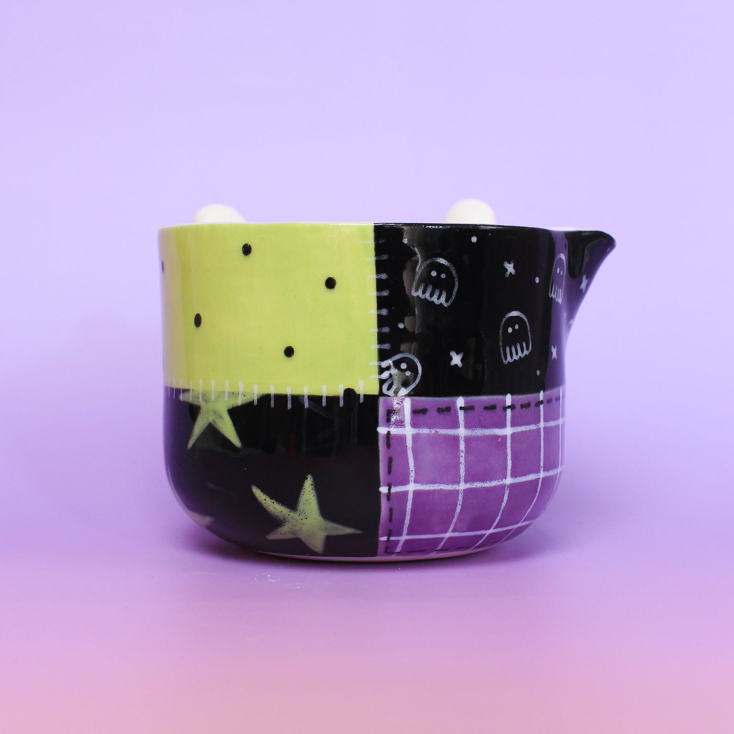 halloween stitched matcha bowl #4