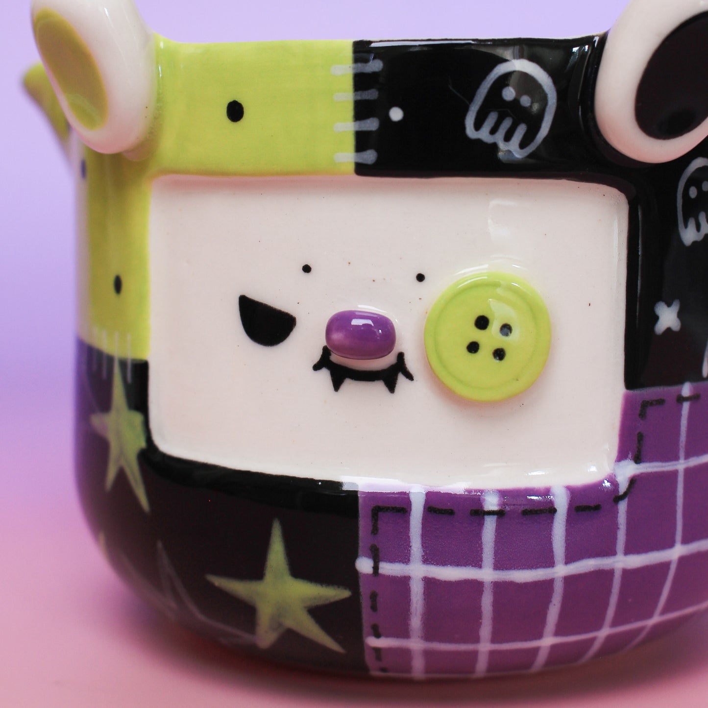 halloween stitched matcha bowl #4