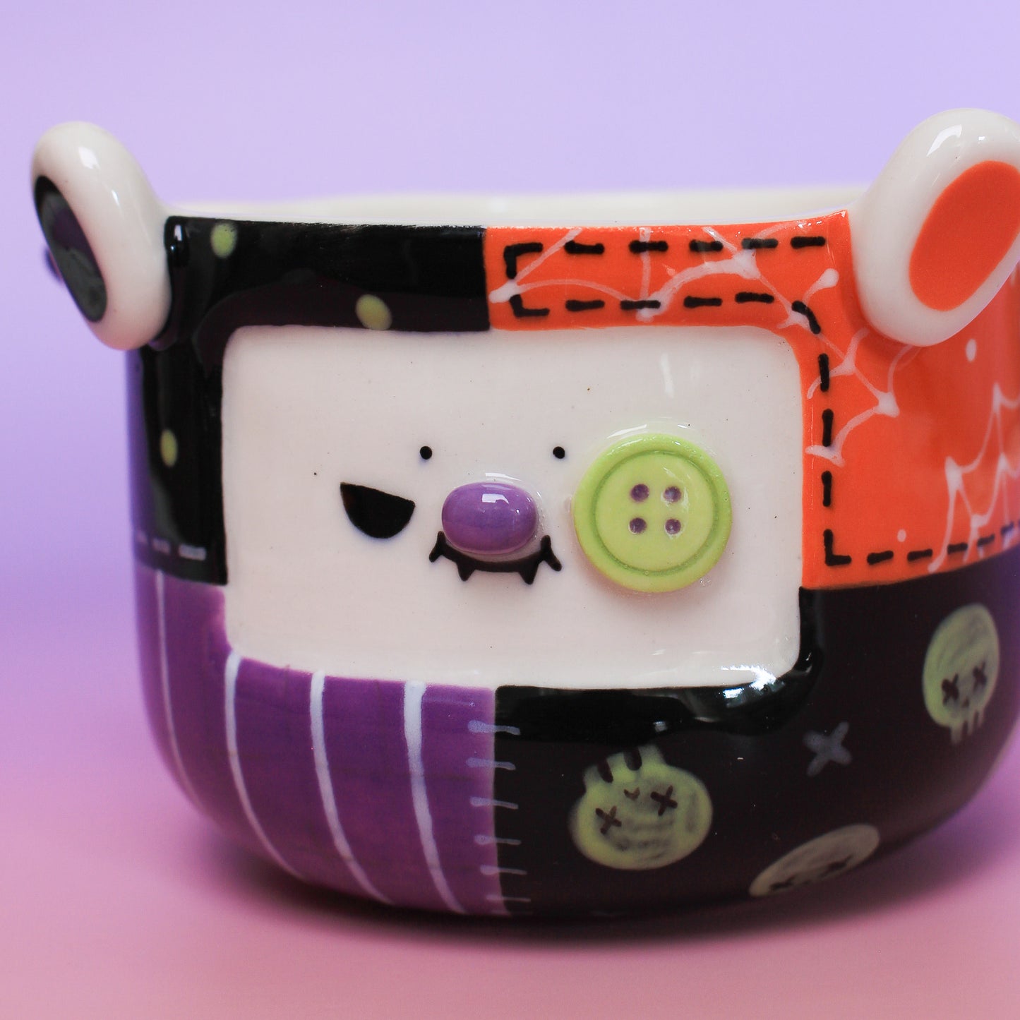 halloween stitched matcha bowl #6