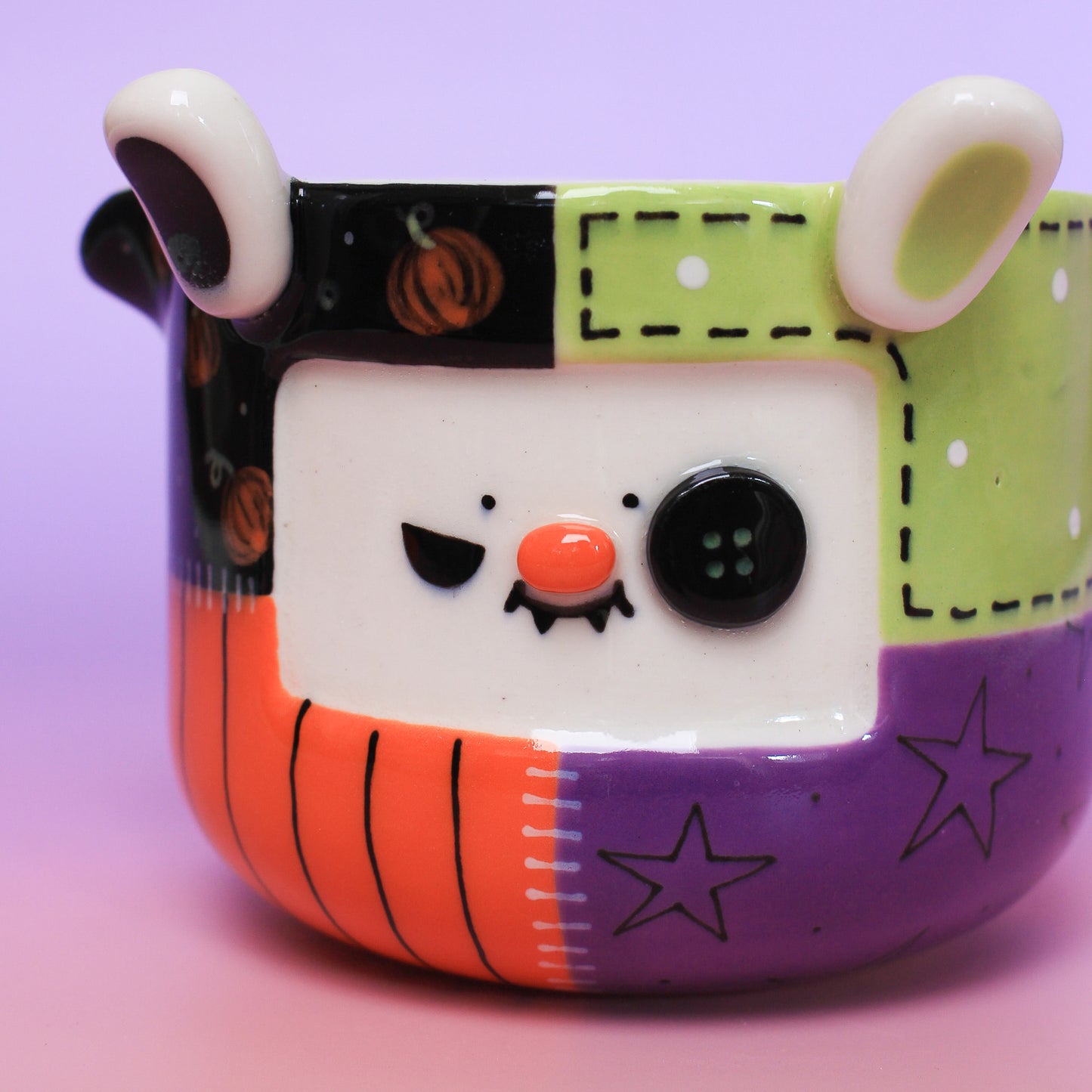 halloween stitched matcha bowl #7