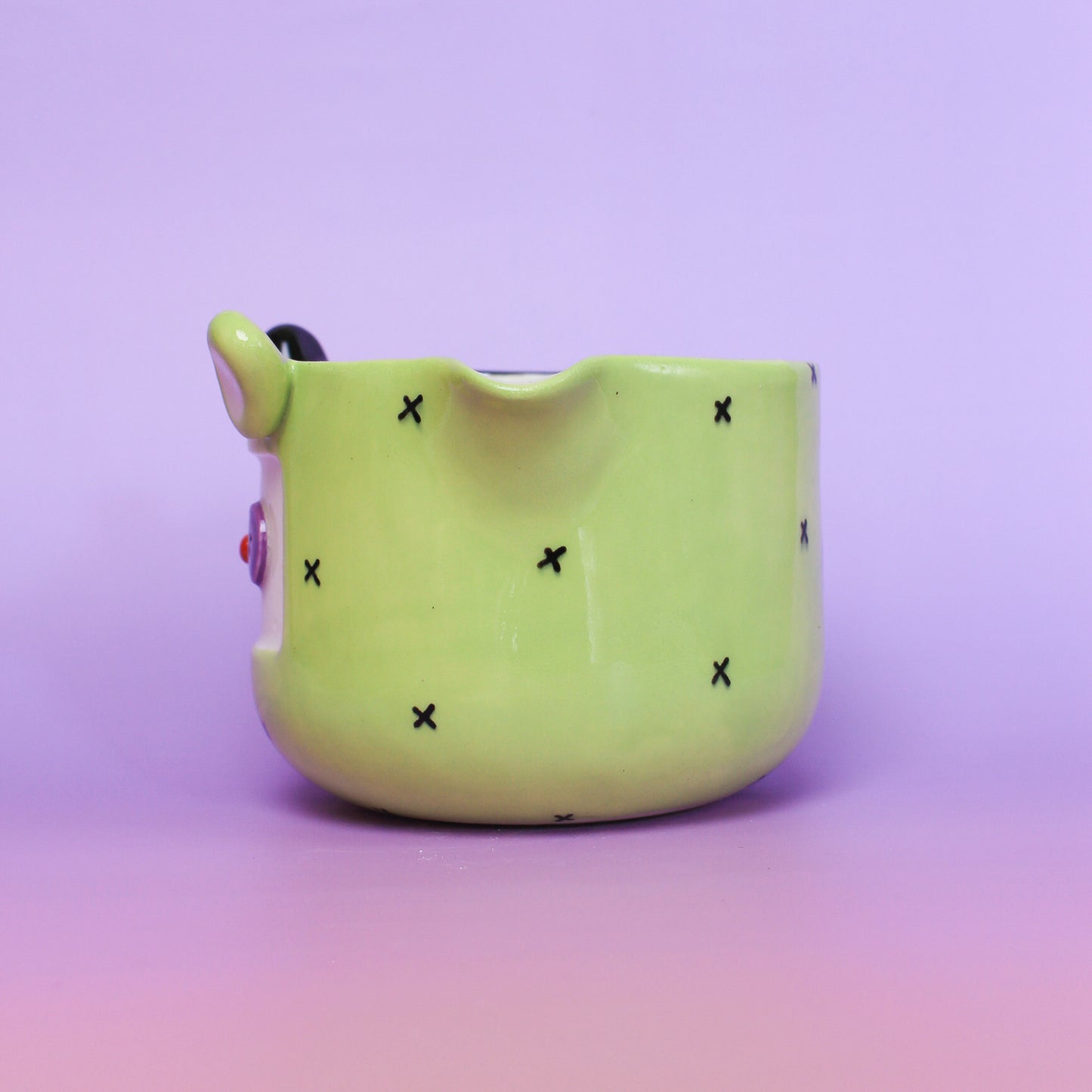 green clown matcha bowl #9