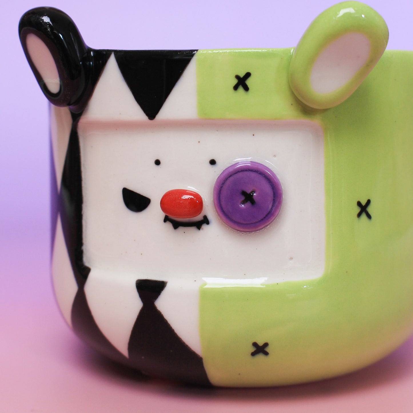 green clown matcha bowl #9