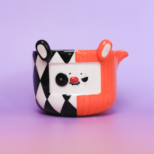 orange clown matcha bowl #11