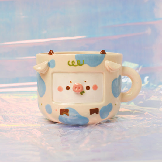 ORIGINAL COW MUG - BLUE #11