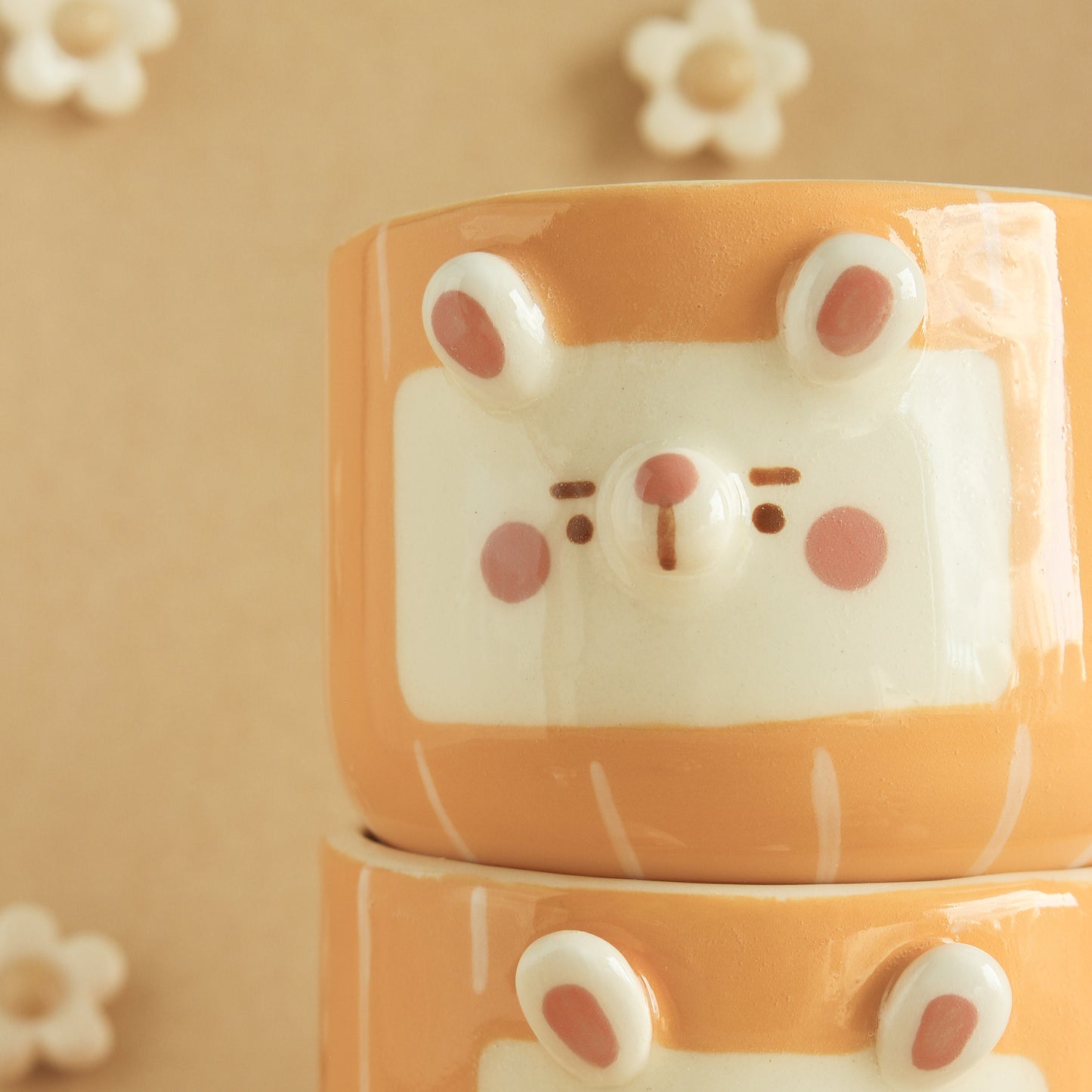 ORANGE BUNNY MUG #1