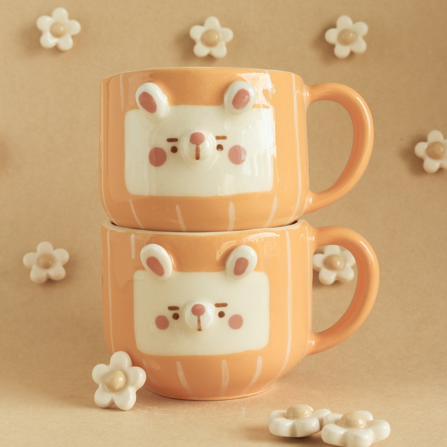 ORANGE BUNNY MUG #1