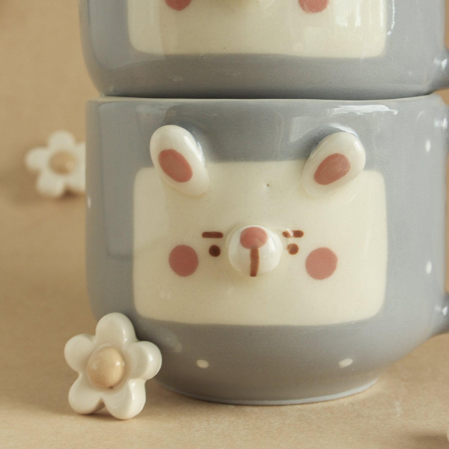 DARK BLUE BUNNY MUG #16