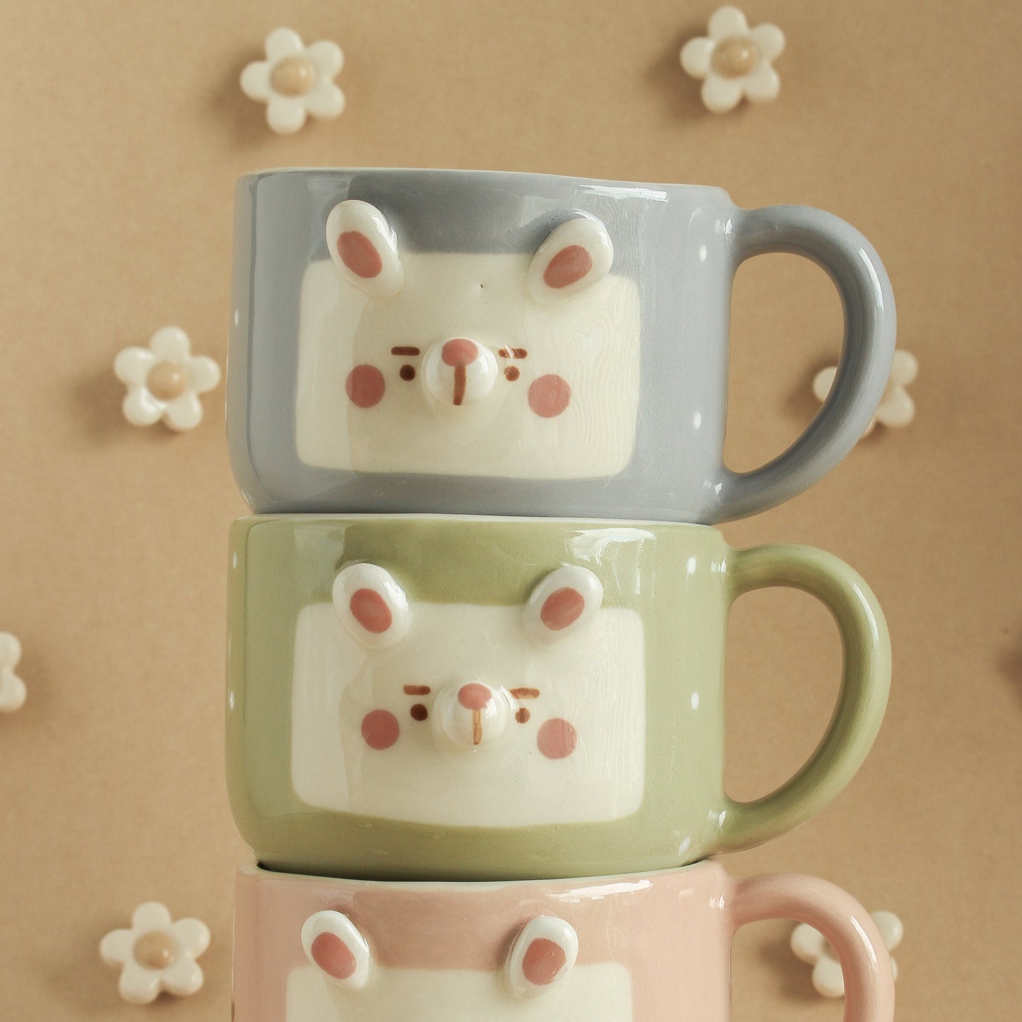 DARK BLUE BUNNY MUG #16