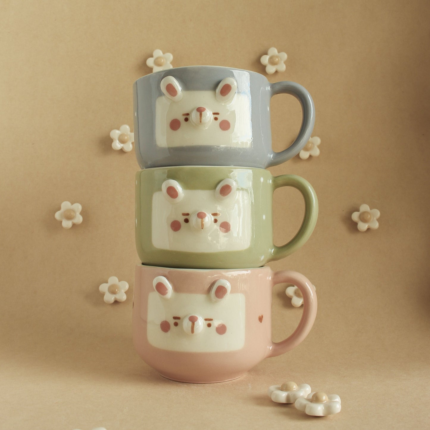 DARK BLUE BUNNY MUG #16