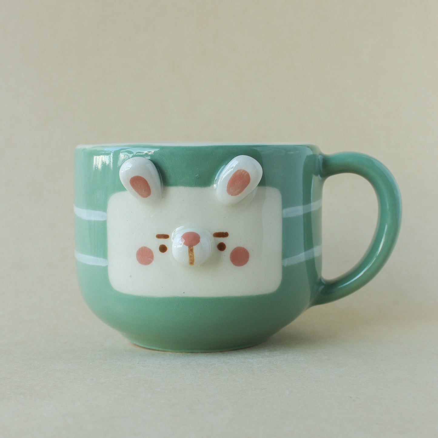GREEN BUNNY MUG #8
