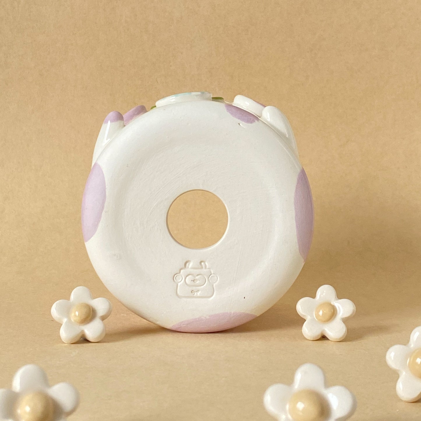 LILAC BOF - COW PLANTER WITH DRAINAGE HOLE