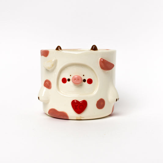 BROWN COW POT (seconds sale - not foodsafe)