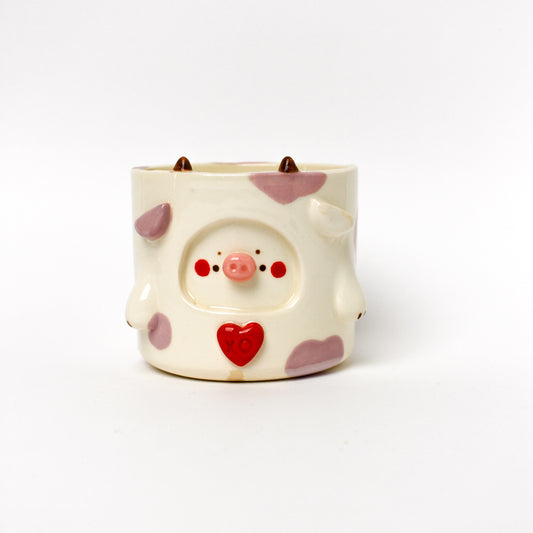 LILAC COW POT (seconds sale - not foodsafe)