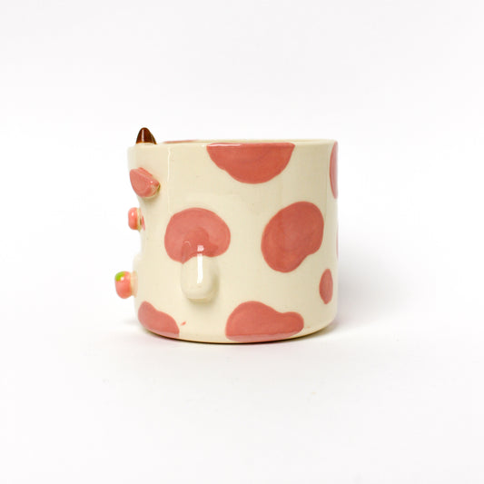 CORAL COW POT (seconds sale - not foodsafe)
