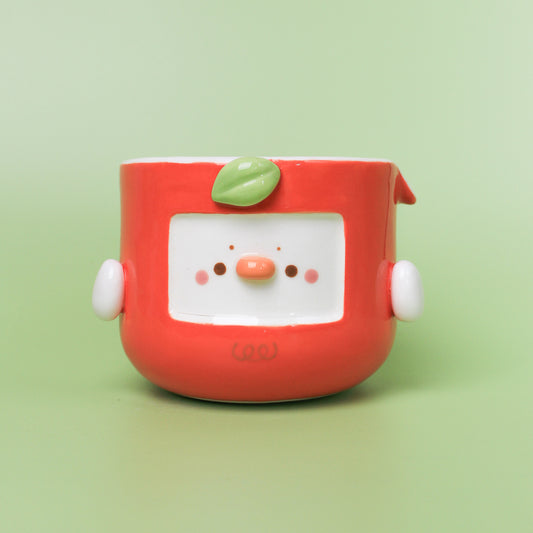 ORANGE DUCK BOWL WITH SPOUT