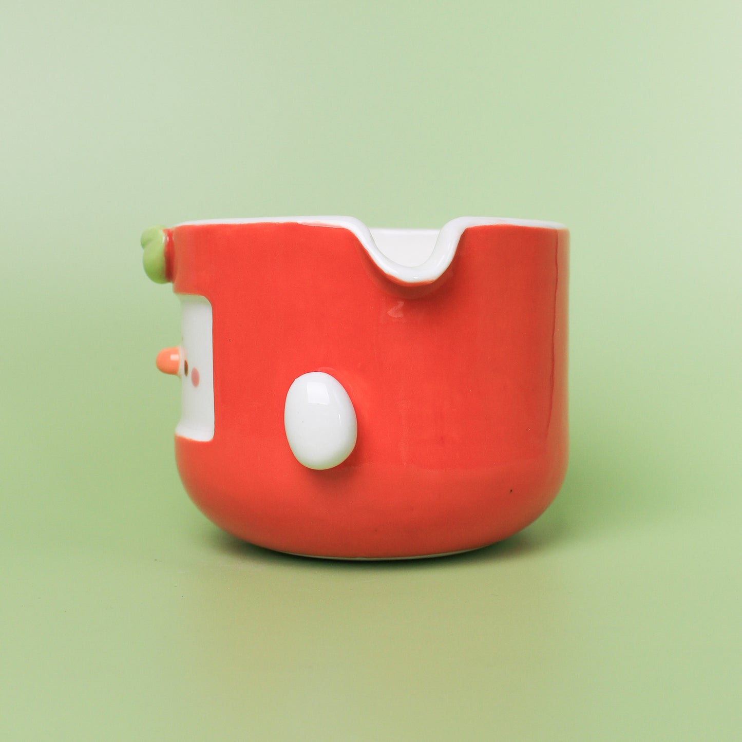 ORANGE DUCK BOWL WITH SPOUT
