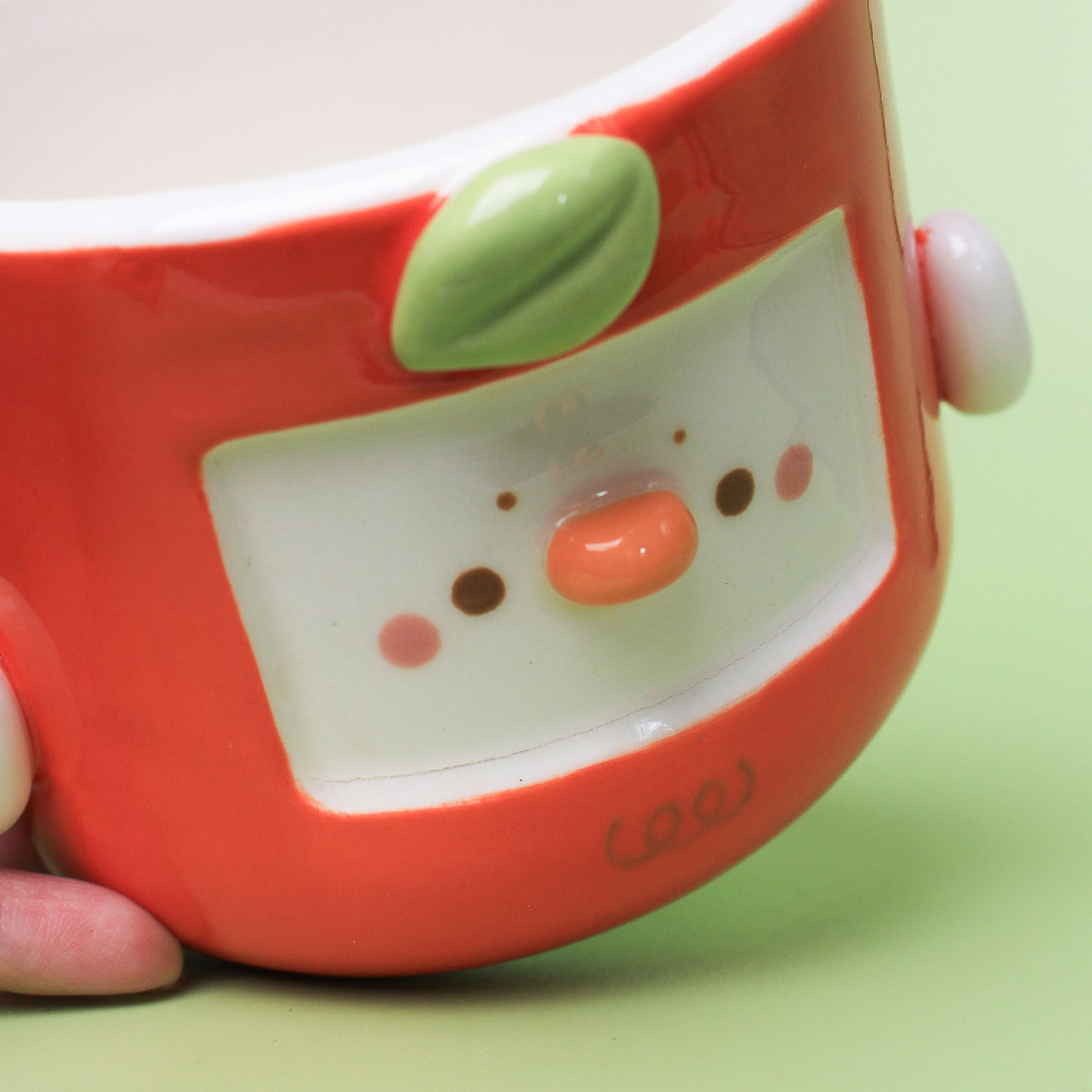 ORANGE DUCK BOWL WITH SPOUT