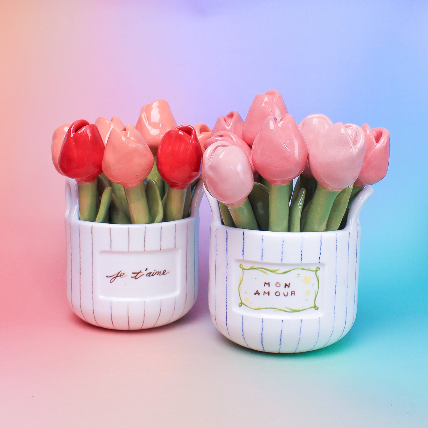 Blue Rope Vase BLUE STRIPE FLOWER VASE – Choutopia Ceramics
