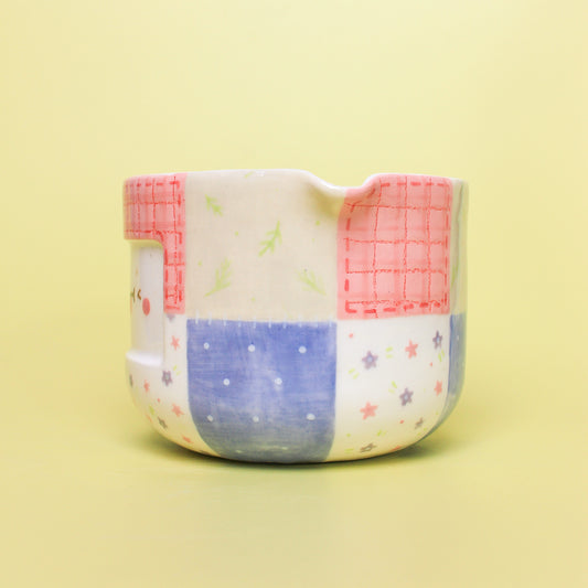 stitched bowl with spout #1
