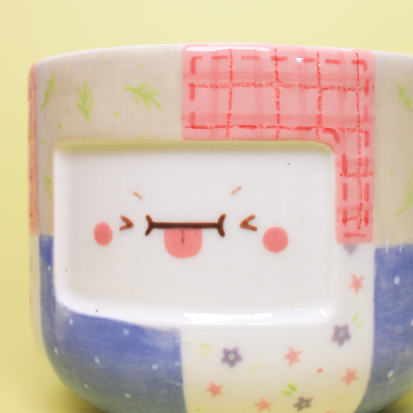 stitched bowl with spout #1