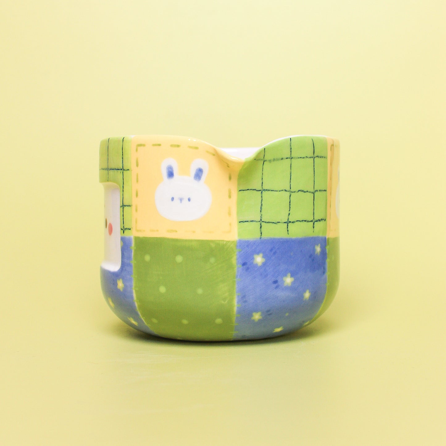 stitched bowl with spout #2