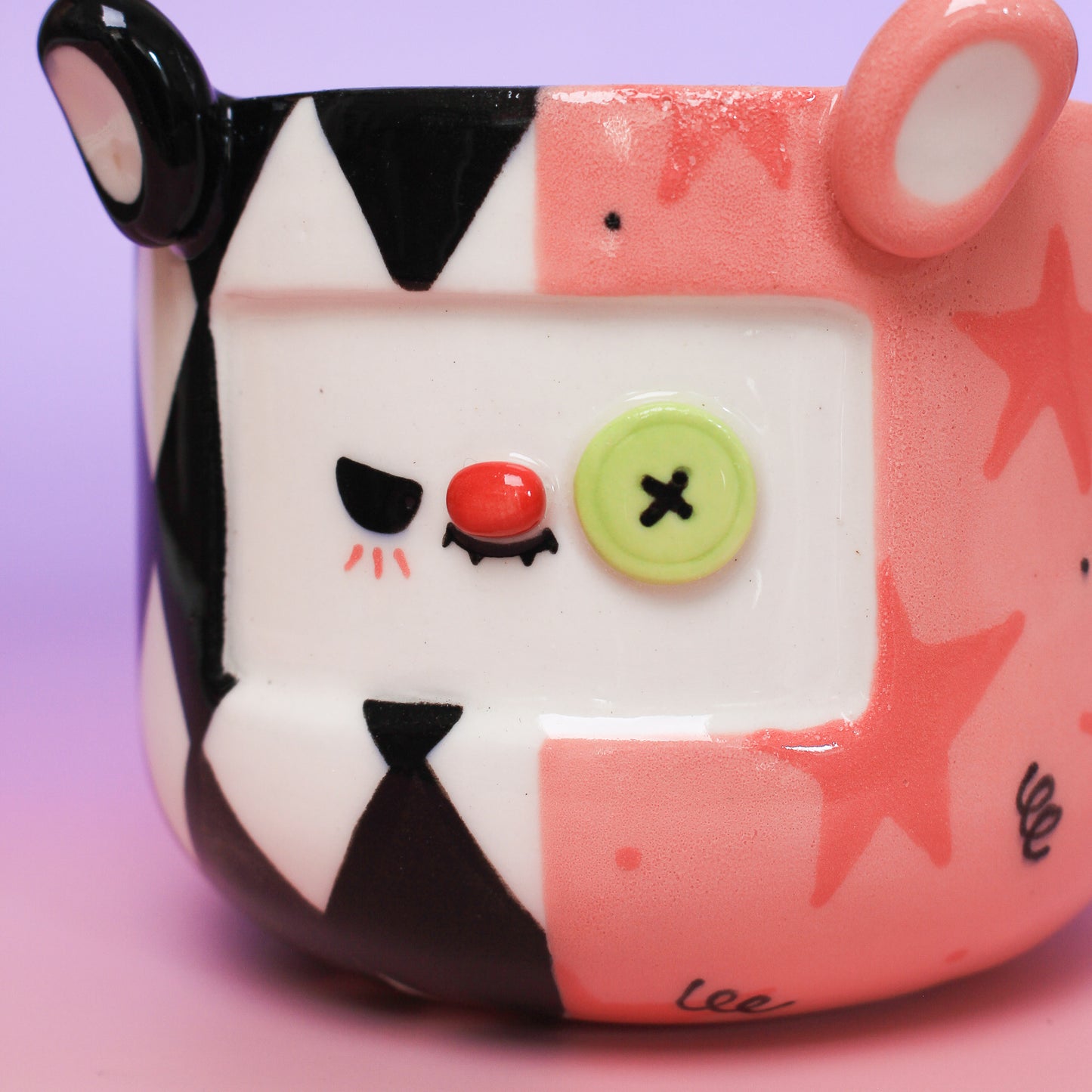 pink clown matcha bowl #12