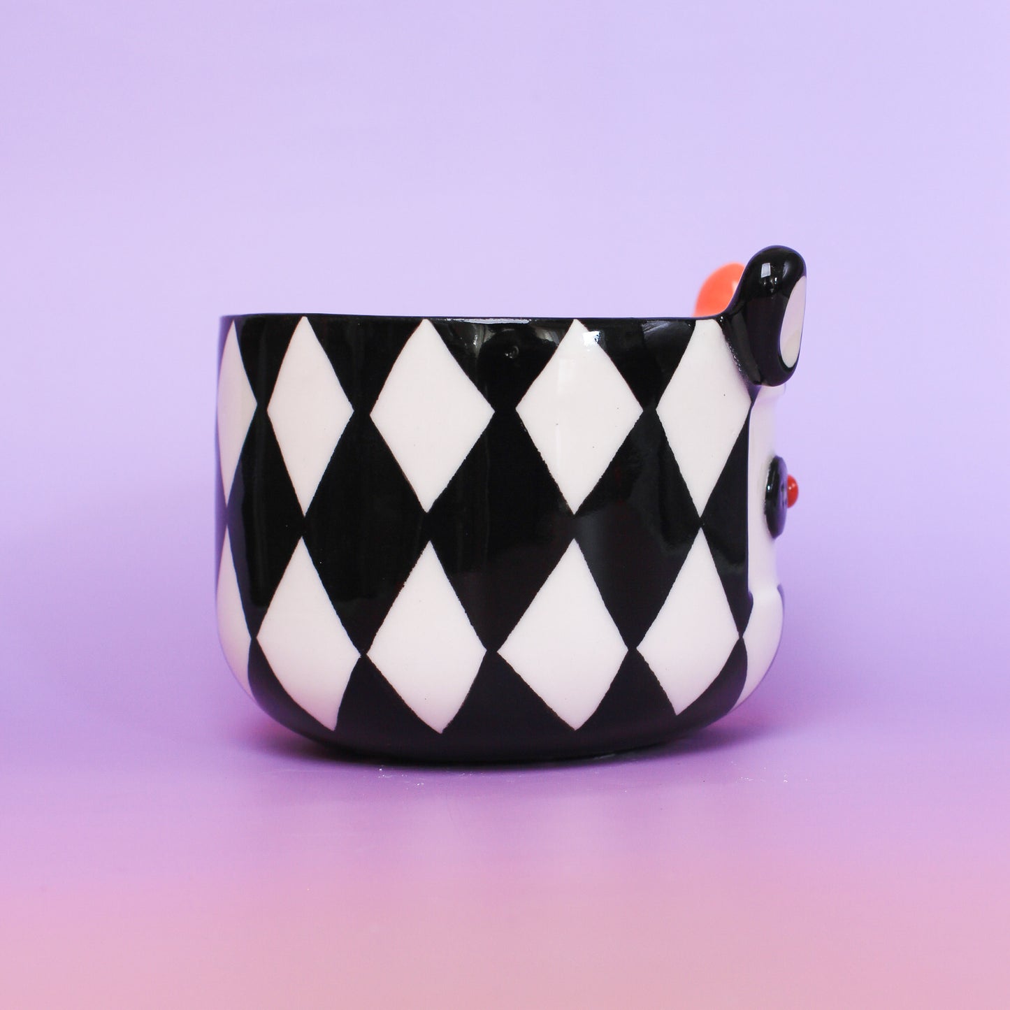 orange clown matcha bowl #11