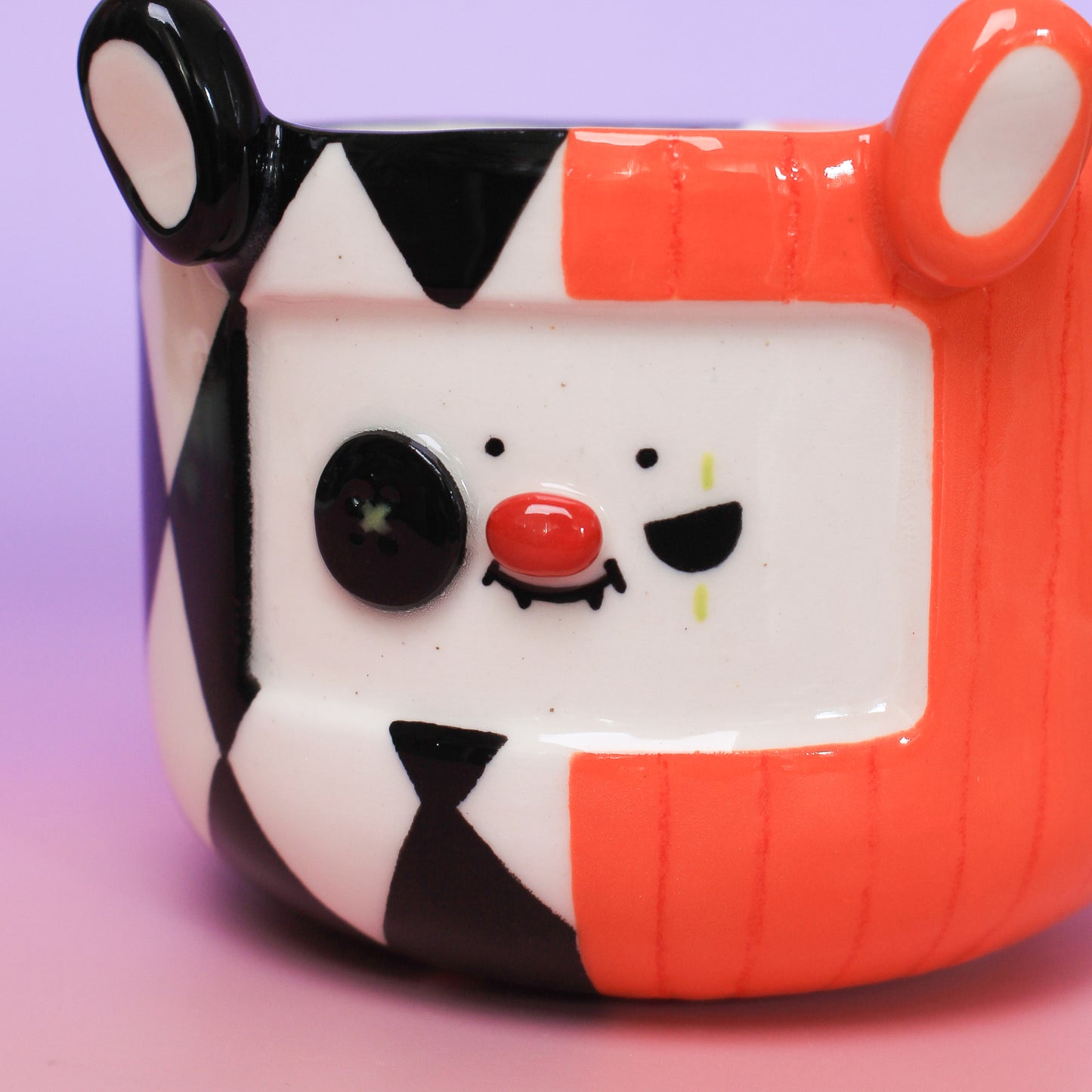 orange clown matcha bowl #11