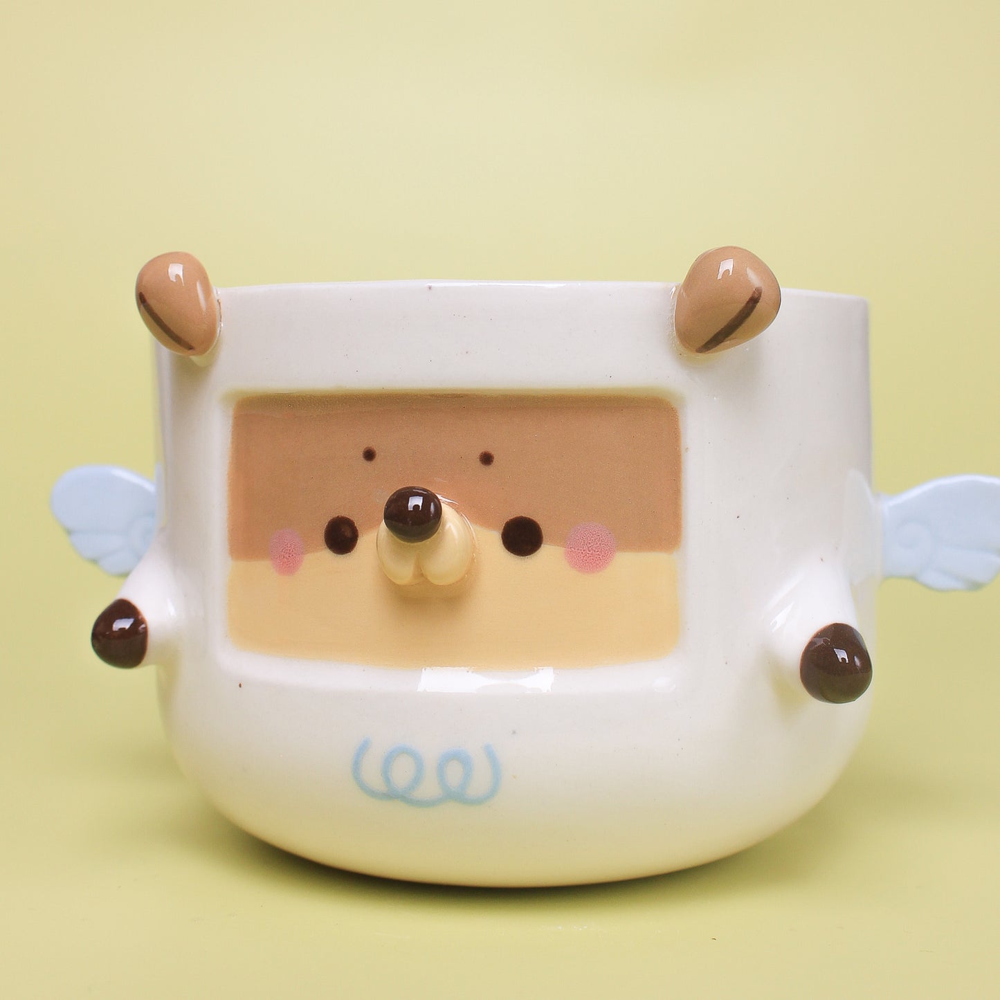 OTTER ANGEL PLANTER #2 (porcelain)