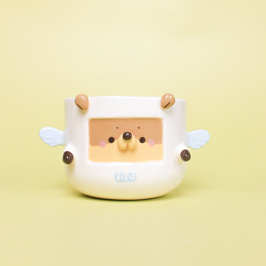 OTTER ANGEL PLANTER #3 (porcelain)