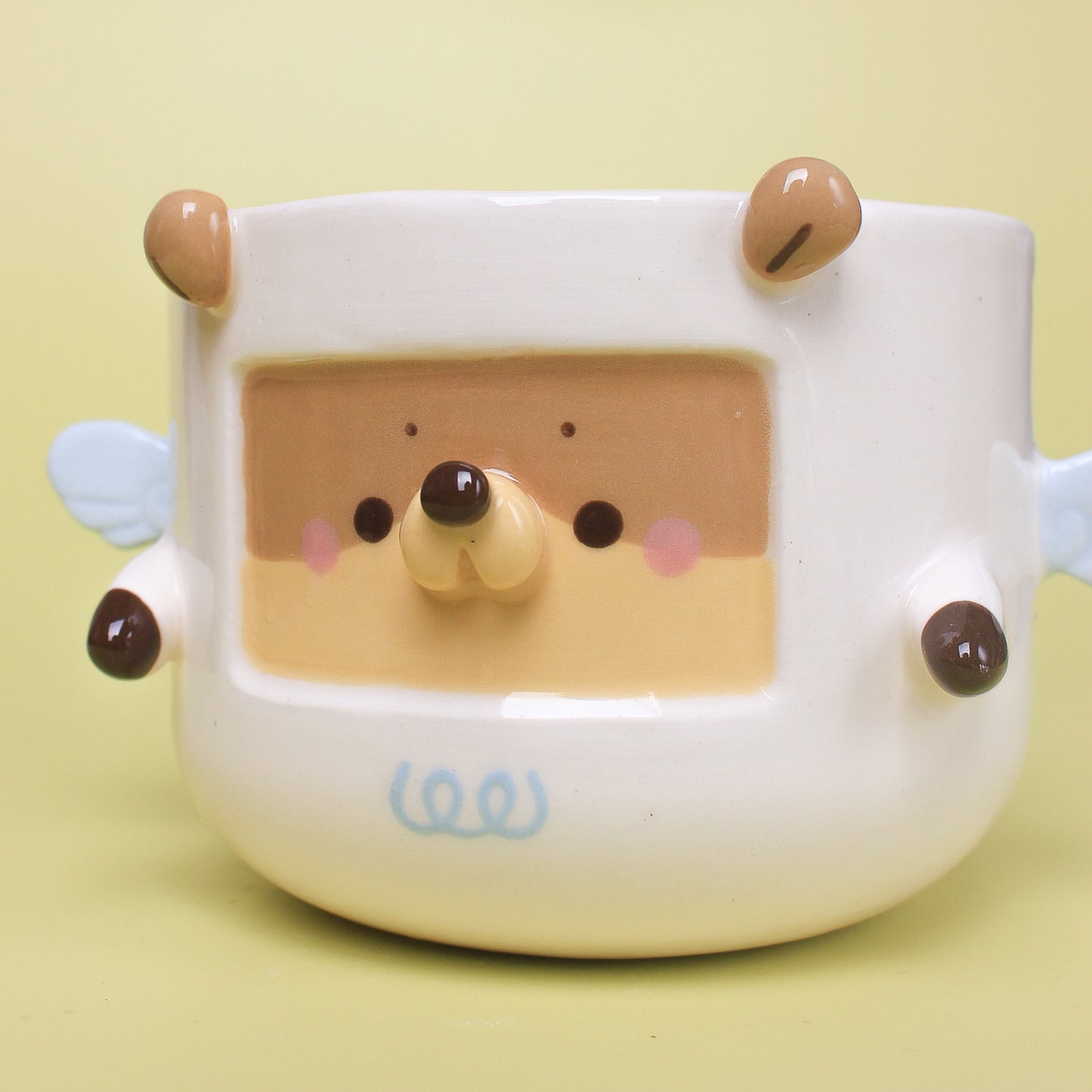 OTTER ANGEL PLANTER #3 (porcelain)