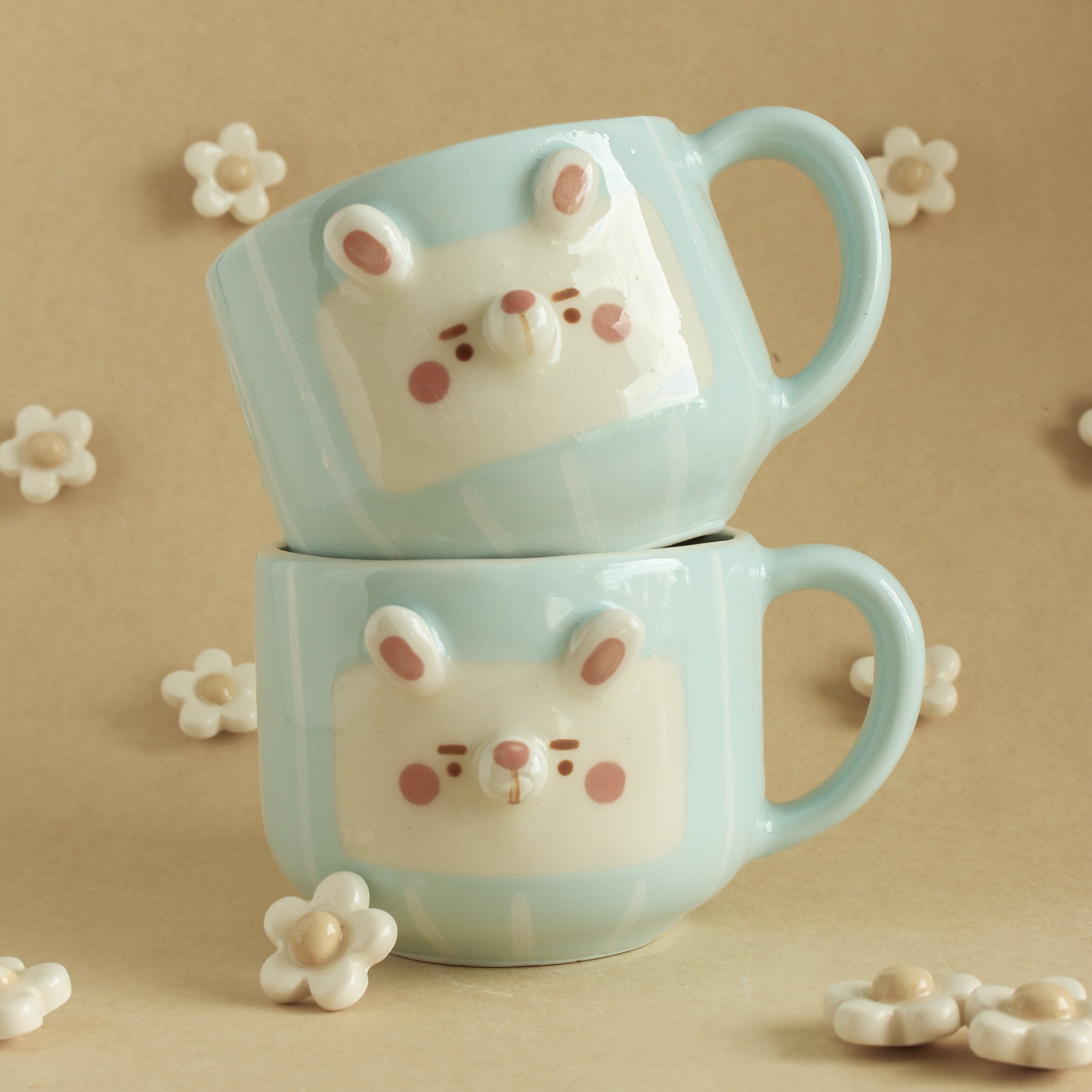 BABY BLUE BUNNY MUG #17 – Choutopia Ceramics